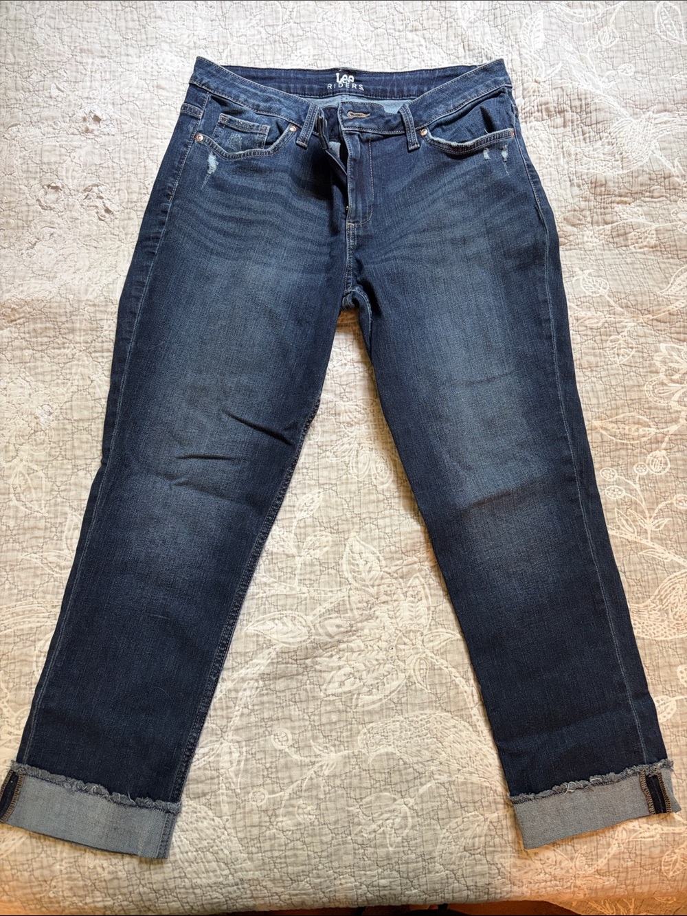 Riders by Lee Dark Blue Cropped Ankle Jeans